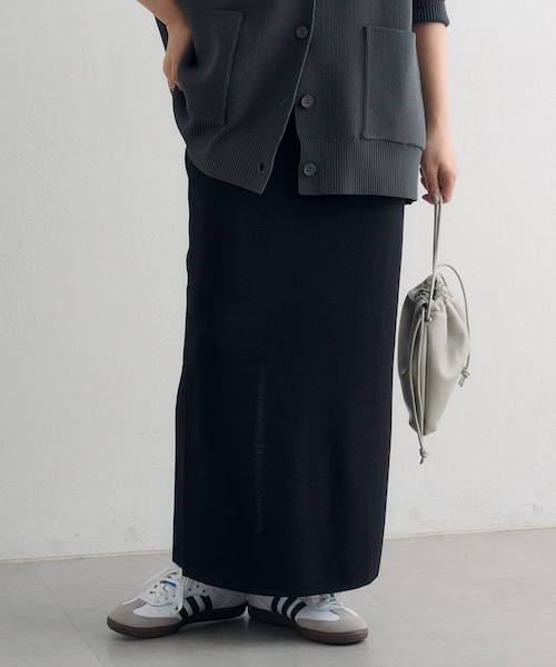 PUAL CE CIN（ピュアルセシン）の「＼累計1万枚突破！／《-3㎏見え》【Du noir】ナロースカート（スカート・レディース・ブルー/アイボリー/ピンク/ブラック・1/2）」の3枚目の写真