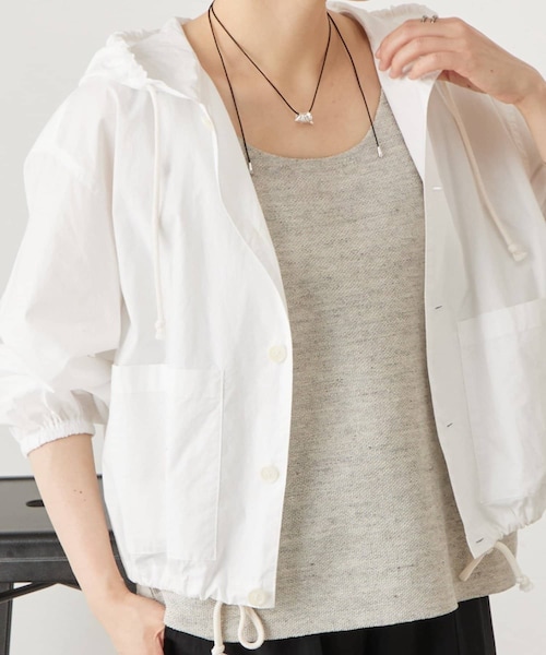 BEARDSLEY（ビアズリー）の「リネンインレイタンクトップ（タンクトップ・レディース・ネイビー/ベージュ/グレー・F）」の2枚目の写真