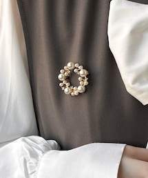 3coins | パールラウンドブローチ(ブローチ/コサージュ)