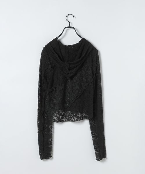 み*う様 JEANASIS バイアスパッチワークレースフーディ JEANASIS（ジーナシス）の「バイアスパッチワークレースフーディ