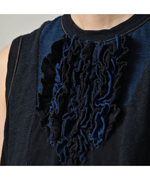 45R（フォーティファイブアール）の「いろいろ天竺のキャミ（インディゴ）（トップス・レディース・73-インディゴ・02-M/03-L）」の8枚目の写真