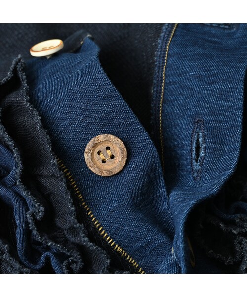 45R（フォーティファイブアール）の「いろいろ天竺のカーディガン（インディゴ）（トップス・レディース・73-インディゴ・02-M/03-L）」の15枚目の写真