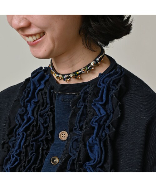 45R（フォーティファイブアール）の「いろいろ天竺のカーディガン（インディゴ）（トップス・レディース・73-インディゴ・02-M/03-L）」の8枚目の写真