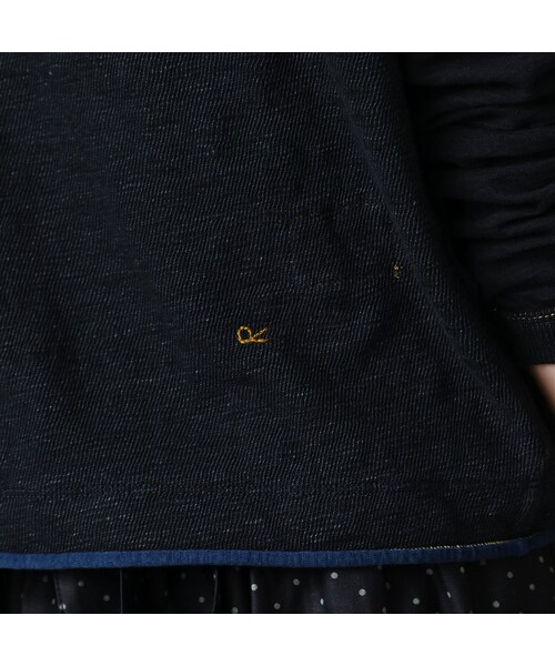 45R（フォーティファイブアール）の「いろいろ天竺のカーディガン（インディゴ）（トップス・レディース・73-インディゴ・02-M/03-L）」の12枚目の写真