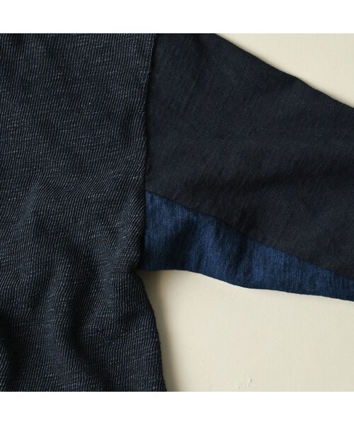 45R（フォーティファイブアール）の「いろいろ天竺のカーディガン（インディゴ）（トップス・レディース・73-インディゴ・02-M/03-L）」の17枚目の写真