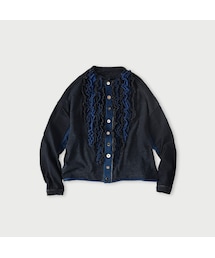 いろいろ天竺のカーディガン(インディゴ)