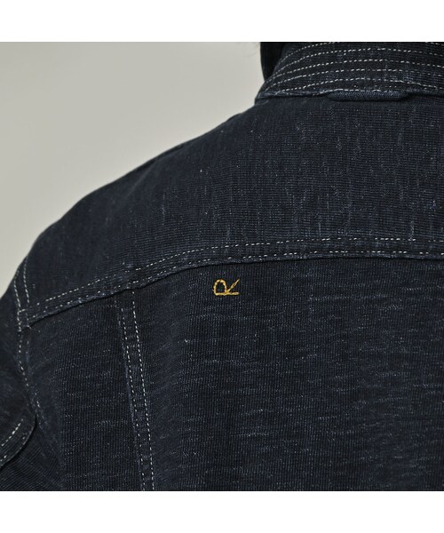 45R（フォーティファイブアール）の「デニム天竺のGジャン（インディゴ）（ジャケット/アウター・レディース・93-墨納戸・02-M/03-L）」の11枚目の写真