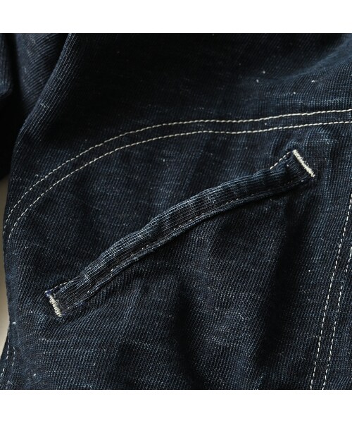 45R（フォーティファイブアール）の「デニム天竺のGジャン（インディゴ）（ジャケット/アウター・レディース・93-墨納戸・02-M/03-L）」の16枚目の写真