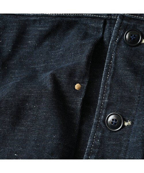 45R（フォーティファイブアール）の「デニム天竺のGジャン（インディゴ）（ジャケット/アウター・レディース・93-墨納戸・02-M/03-L）」の14枚目の写真