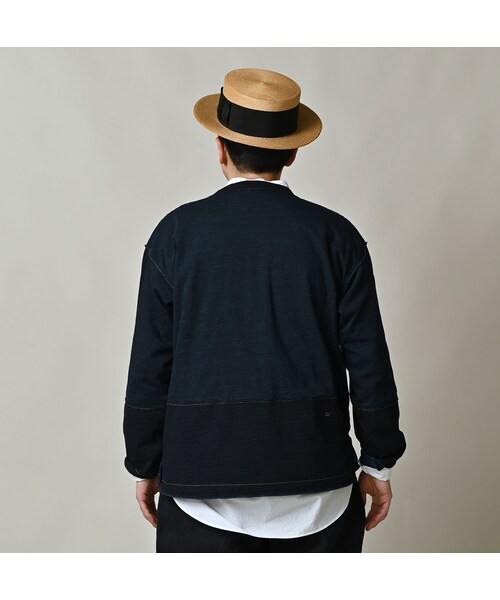 45R（フォーティファイブアール）の「いろいろ天竺の908Tシャツ（インディゴ）（トップス・レディース・73-インディゴ・02-S/04-L）」の10枚目の写真