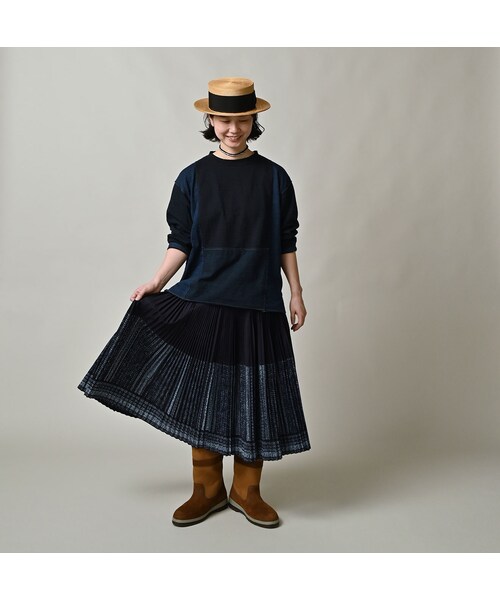 45R（フォーティファイブアール）の「いろいろ天竺の908Tシャツ（インディゴ）（トップス・レディース・73-インディゴ・02-S/04-L）」の3枚目の写真