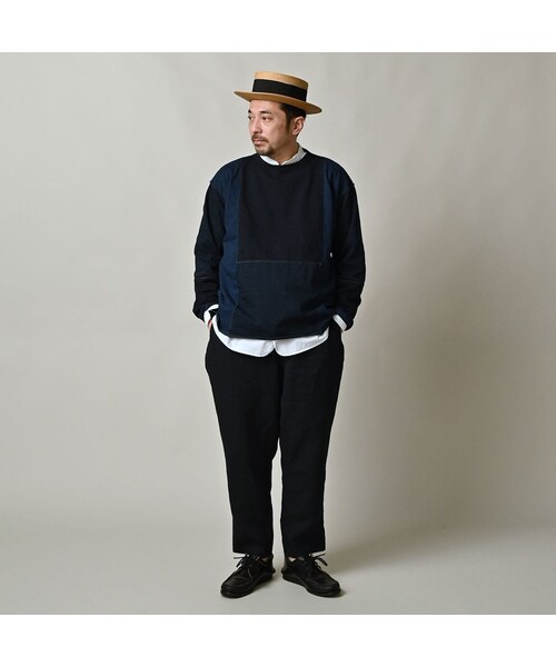 45R（フォーティファイブアール）の「いろいろ天竺の908Tシャツ（インディゴ）（トップス・レディース・73-インディゴ・02-S/04-L）」の4枚目の写真