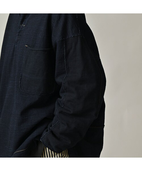 45R（フォーティファイブアール）の「いろいろ天竺の908ポロシャツ（インディゴ）（トップス・レディース・73-インディゴ・00-フリー）」の16枚目の写真