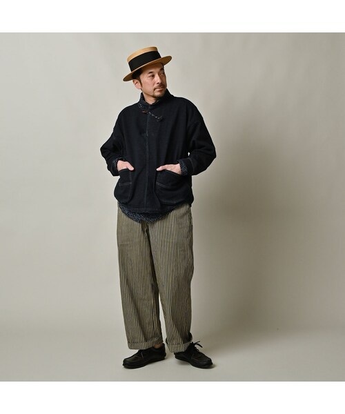 45R（フォーティファイブアール）の「デニム天竺の908プル（インディゴ）（トップス・レディース・93-墨納戸・02-S/04-L）」の4枚目の写真