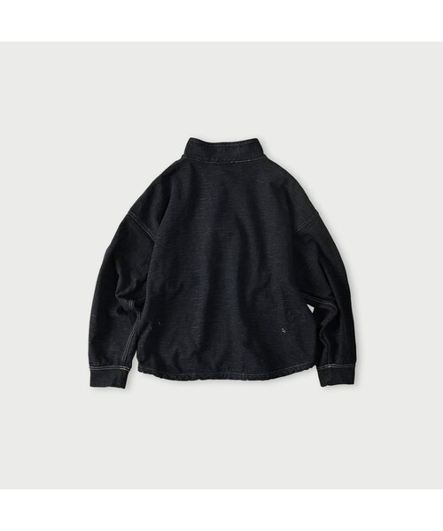 45R（フォーティファイブアール）の「デニム天竺の908プル（インディゴ）（トップス・レディース・93-墨納戸・02-S/04-L）」の2枚目の写真