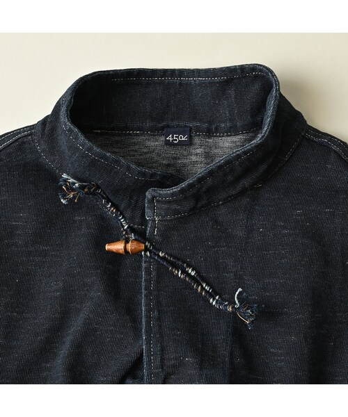 45R（フォーティファイブアール）の「デニム天竺の908プル（インディゴ）（トップス・レディース・93-墨納戸・02-S/04-L）」の16枚目の写真
