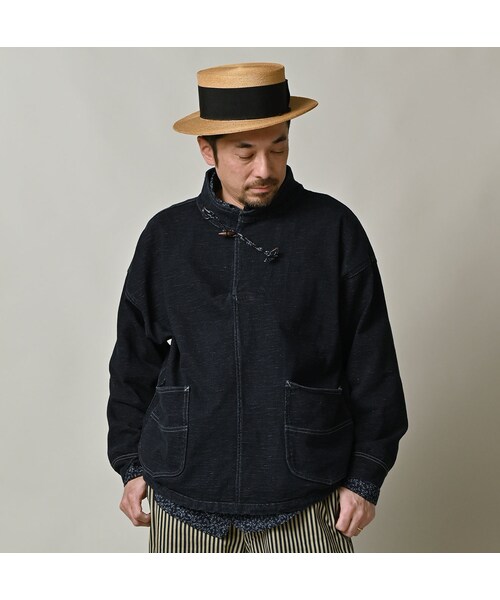 45R（フォーティファイブアール）の「デニム天竺の908プル（インディゴ）（トップス・レディース・93-墨納戸・02-S/04-L）」の9枚目の写真