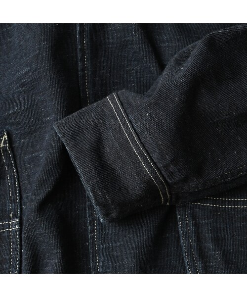 45R（フォーティファイブアール）の「デニム天竺の908プル（インディゴ）（トップス・レディース・93-墨納戸・02-S/04-L）」の20枚目の写真