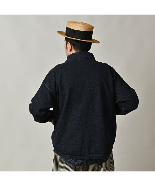 45R（フォーティファイブアール）の「デニム天竺の908プル（インディゴ）（トップス・レディース・93-墨納戸・02-S/04-L）」の11枚目の写真