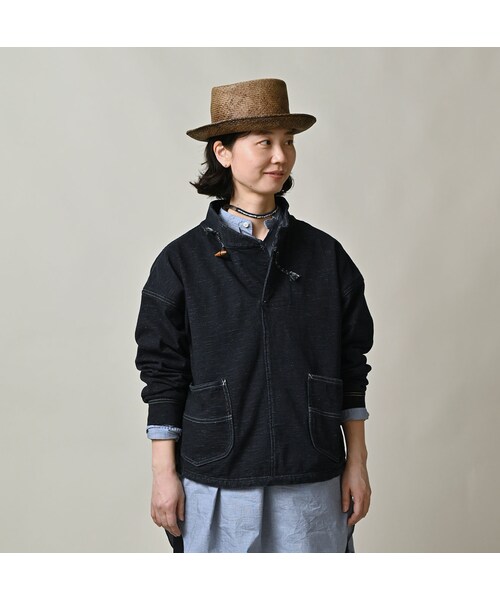 45R（フォーティファイブアール）の「デニム天竺の908プル（インディゴ）（トップス・レディース・93-墨納戸・02-S/04-L）」の5枚目の写真