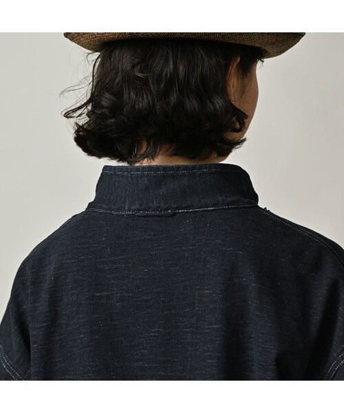 45R（フォーティファイブアール）の「デニム天竺の908プル（インディゴ）（トップス・レディース・93-墨納戸・02-S/04-L）」の14枚目の写真