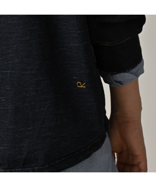 45R（フォーティファイブアール）の「デニム天竺の908プル（インディゴ）（トップス・レディース・93-墨納戸・02-S/04-L）」の15枚目の写真