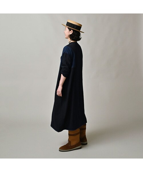 45R（フォーティファイブアール）の「いろいろ天竺のドレス（インディゴ）（ワンピース/ドレス・レディース・73-インディゴ・00-フリー）」の5枚目の写真