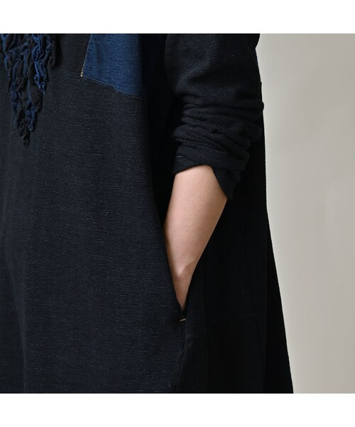 45R（フォーティファイブアール）の「いろいろ天竺のドレス（インディゴ）（ワンピース/ドレス・レディース・73-インディゴ・00-フリー）」の11枚目の写真