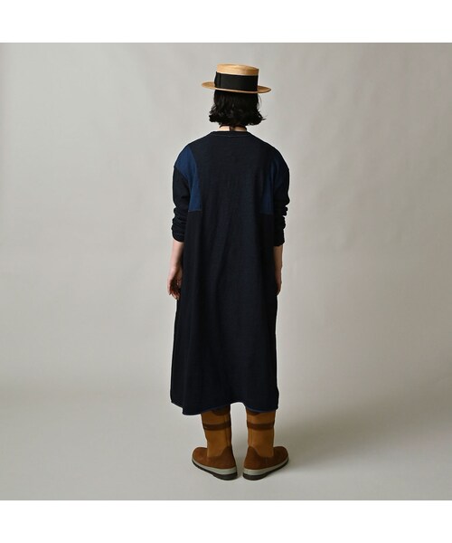 45R（フォーティファイブアール）の「いろいろ天竺のドレス（インディゴ）（ワンピース/ドレス・レディース・73-インディゴ・00-フリー）」の6枚目の写真