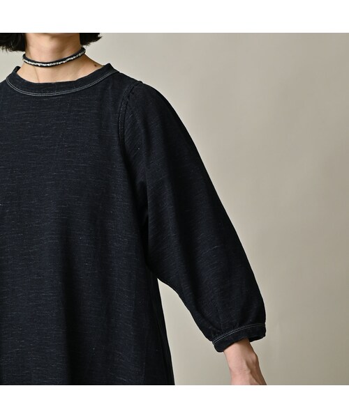 45R（フォーティファイブアール）の「デニム天竺のドレス（インディゴ）（ワンピース/ドレス・レディース・93-墨納戸・00-フリー）」の7枚目の写真