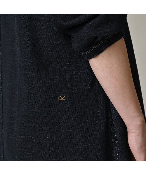 45R（フォーティファイブアール）の「デニム天竺のドレス（インディゴ）（ワンピース/ドレス・レディース・93-墨納戸・00-フリー）」の11枚目の写真