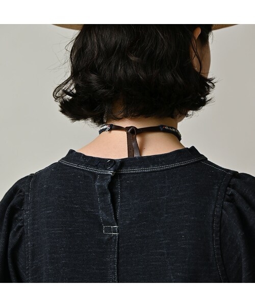 45R（フォーティファイブアール）の「デニム天竺のドレス（インディゴ）（ワンピース/ドレス・レディース・93-墨納戸・00-フリー）」の9枚目の写真