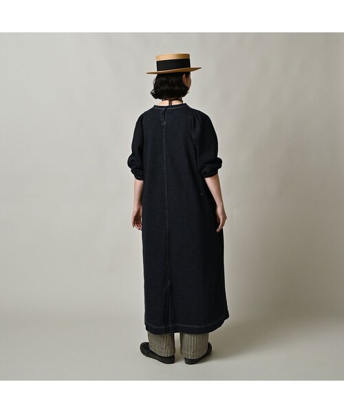 45R（フォーティファイブアール）の「デニム天竺のドレス（インディゴ）（ワンピース/ドレス・レディース・93-墨納戸・00-フリー）」の5枚目の写真