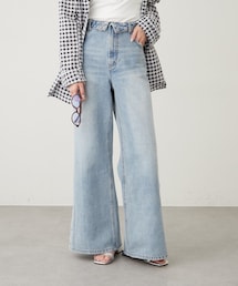 mystic | ボタンスリットフレアデニム(デニムパンツ)