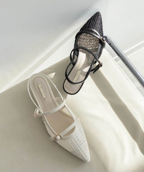 RANDA（ランダ）の「シアーチェックバックストラップパンプス（その他・レディース・その他）」の4枚目の写真