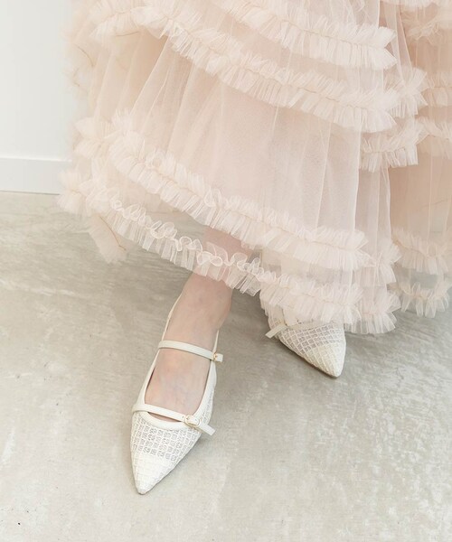 RANDA（ランダ）の「シアーチェックバックストラップパンプス（その他・レディース・その他）」の6枚目の写真