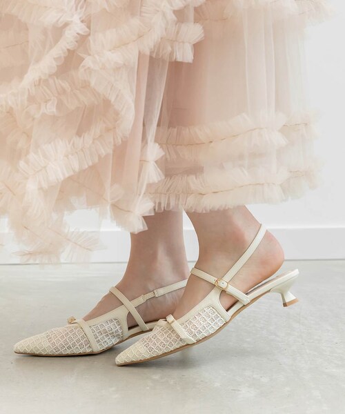 RANDA（ランダ）の「シアーチェックバックストラップパンプス（その他・レディース・その他）」の7枚目の写真