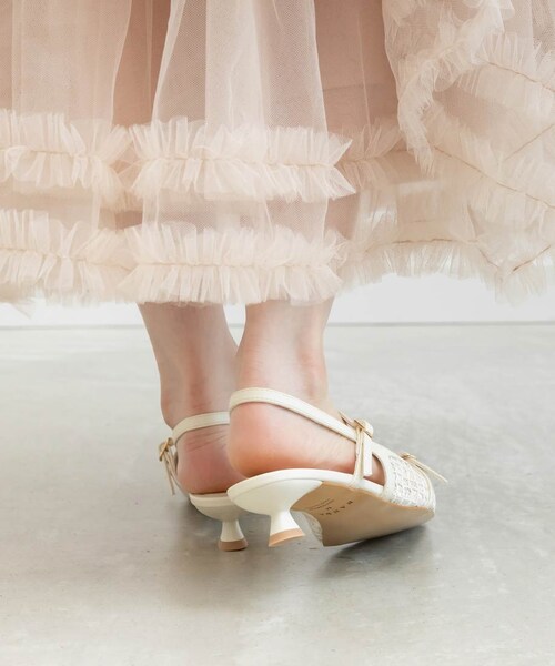 RANDA（ランダ）の「シアーチェックバックストラップパンプス（その他・レディース・その他）」の8枚目の写真