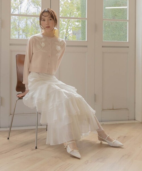 RANDA（ランダ）の「シアーチェックバックストラップパンプス（その他・レディース・その他）」の3枚目の写真