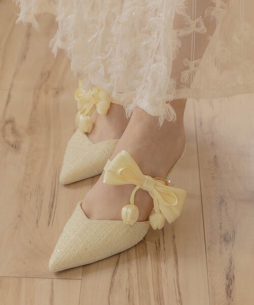 RANDA（ランダ）の「2WAY チューリップリボンミュールパンプス（その他・レディース・その他）」の4枚目の写真