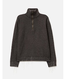 Wool Quarter-Zip Sweater