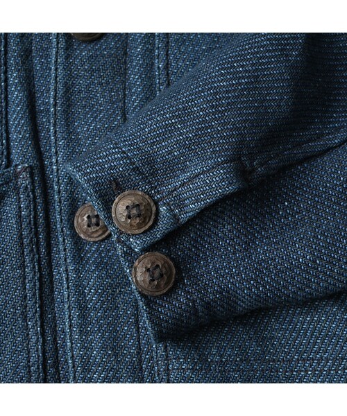 45R（フォーティファイブアール）の「藍職人 ゴザデニムのGオール（ジャケット/アウター・レディース・78-藍・05-XL）」の11枚目の写真