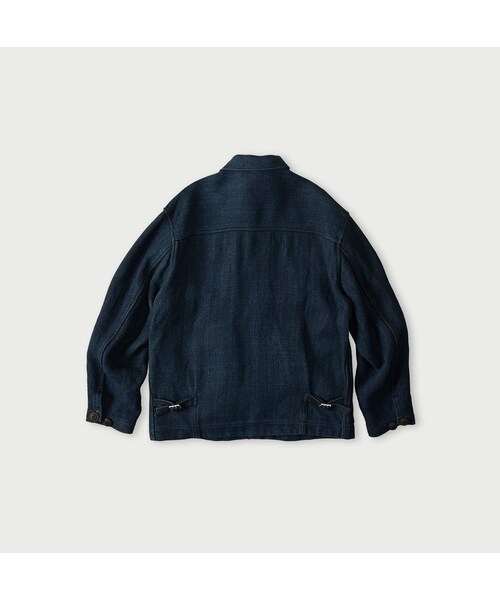 45R（フォーティファイブアール）の「藍職人 ゴザデニムのGオール（ジャケット/アウター・レディース・78-藍・05-XL）」の2枚目の写真