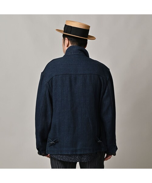 45R（フォーティファイブアール）の「藍職人 ゴザデニムのGオール（ジャケット/アウター・レディース・78-藍・05-XL）」の6枚目の写真