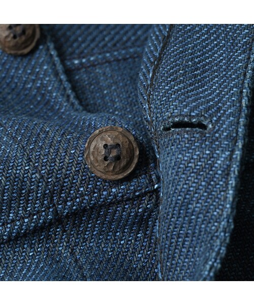 45R（フォーティファイブアール）の「藍職人 ゴザデニムのGオール（ジャケット/アウター・レディース・78-藍・05-XL）」の8枚目の写真