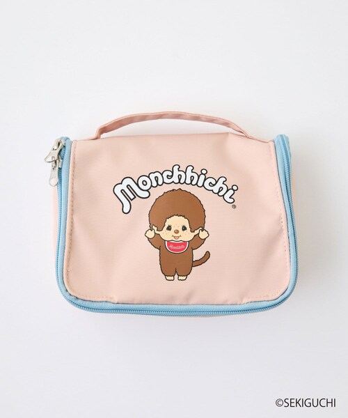 CIAOPANIC TYPY(チャオパニックティピー)の「【モンチッチ】トラベルポーチ(ポーチ・レディース・ピンク/ブラック・ONE)」の1枚目の写真