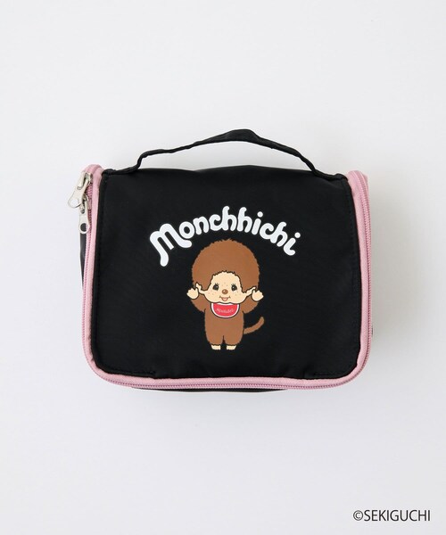 CIAOPANIC TYPY(チャオパニックティピー)の「【モンチッチ】トラベルポーチ(ポーチ・レディース・ピンク/ブラック・ONE)」の2枚目の写真