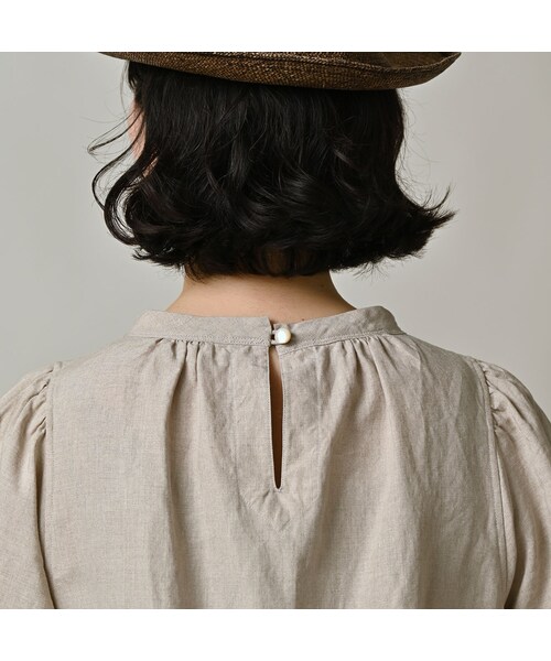 45R（フォーティファイブアール）の「60リネン刺繍のパフドレス（ワンピース/ドレス・レディース・01-ナチュラル・00-フリー）」の9枚目の写真