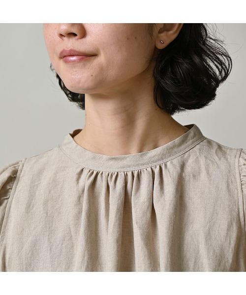 45R（フォーティファイブアール）の「60リネン刺繍のパフドレス（ワンピース/ドレス・レディース・01-ナチュラル・00-フリー）」の6枚目の写真