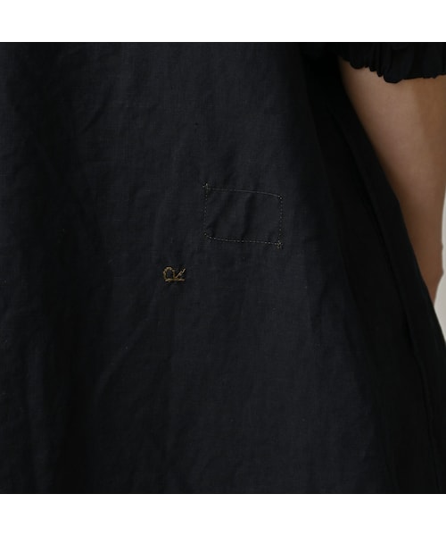 45R（フォーティファイブアール）の「60リネン刺繍のパフドレス（インディゴ）（ワンピース/ドレス・レディース・74-インディゴ・00-フリー）」の13枚目の写真